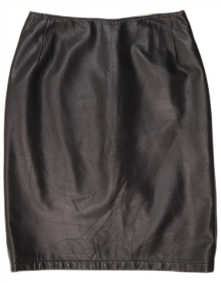 Gonna in pelle da donna Gai Mattiolo W28 media nera
