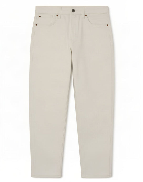 Jeans affusolati corti Marks & Spencer da donna UK 12 medio W30 L25 cotone bianco