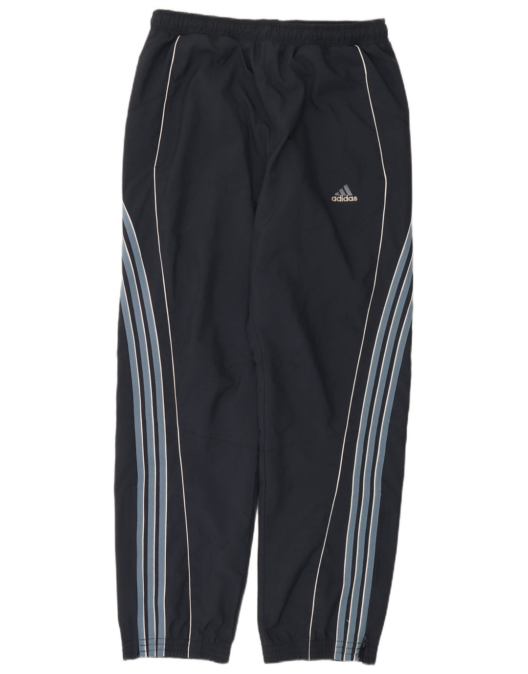 Pantaloni da tuta da uomo Adidas Joggers grandi in poliestere a righe blu navy