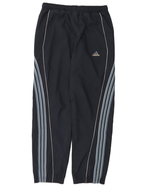 Pantaloni da tuta da uomo Adidas Joggers grandi in poliestere a righe blu navy