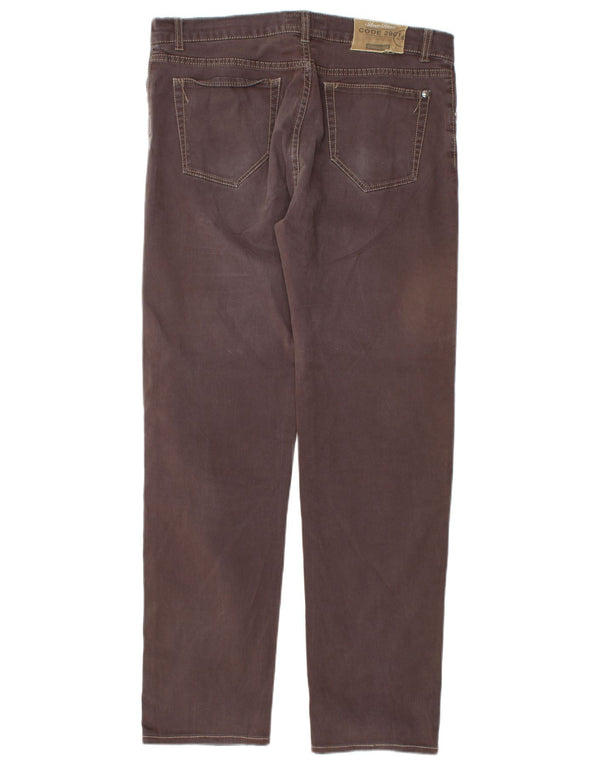 Jeans dritti da uomo Brooksfield IT 52 XL W38 L32 Cotone marrone