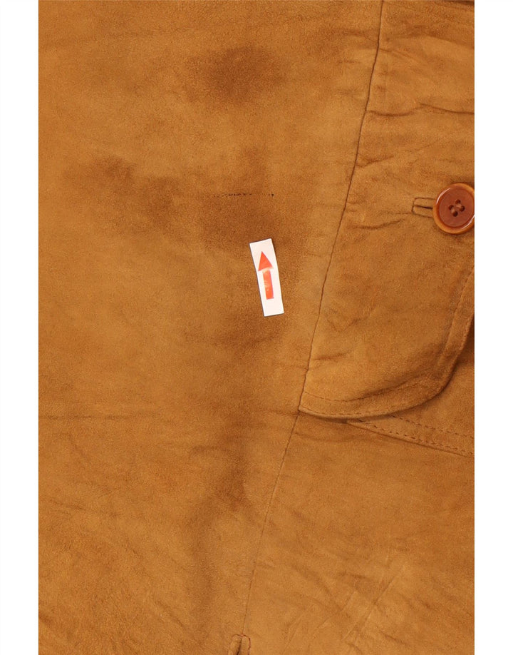 Giubbotto bomber in pelle scamosciata da uomo Belfe & Belfe IT 60 5XL Pelle marrone