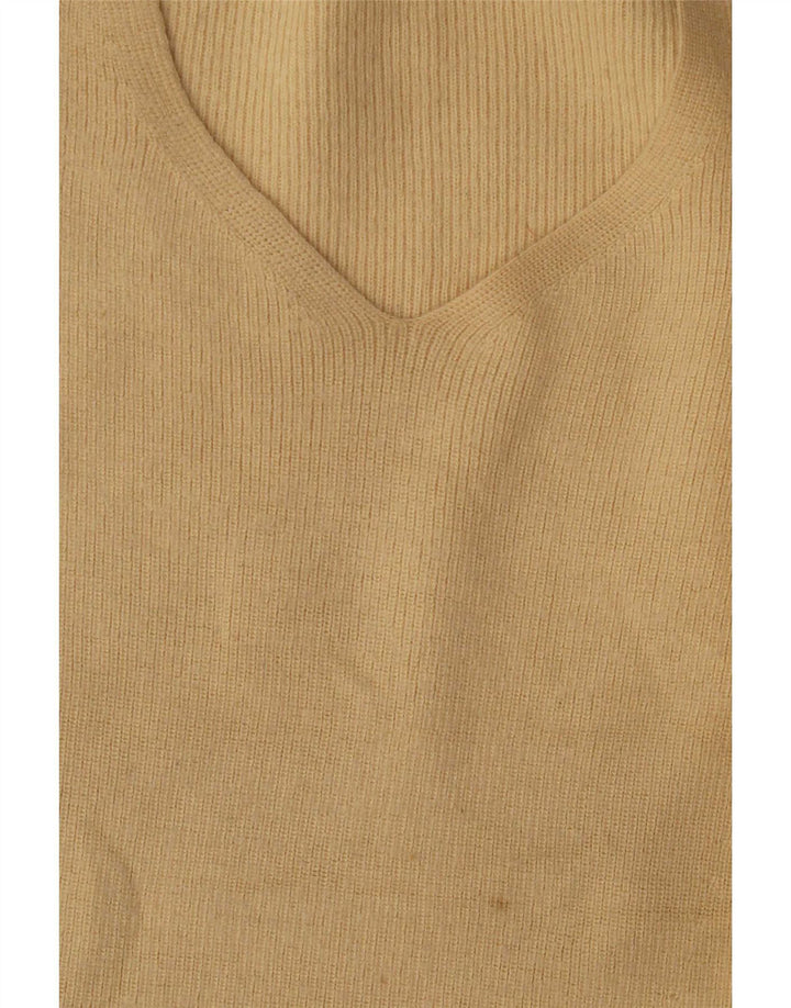 Maglione Zara da donna con scollo a V UK 16 grande lana beige