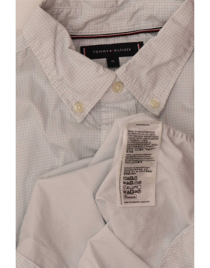Camicia da uomo Tommy Hilfiger in cotone maculato blu medio