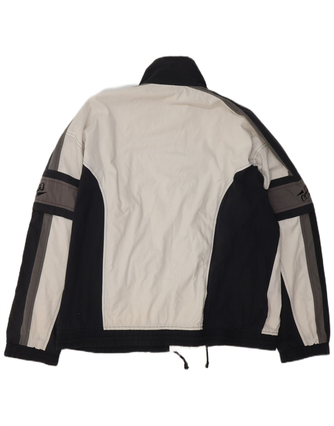 Giubbotto bomber grafico da uomo Herod Sport UK 40 grande cotone color block bianco