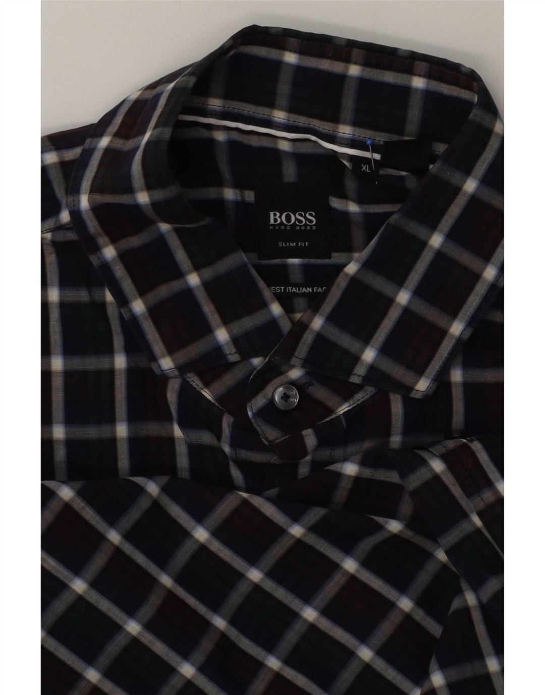 Camicia slim fit da uomo Hugo Boss XL a quadri multicolore