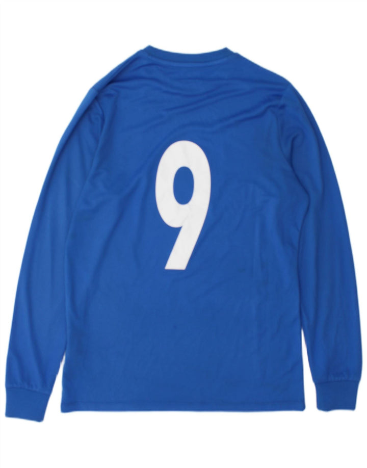 Umbro Maglietta grafica da uomo a maniche lunghe piccola in poliestere blu