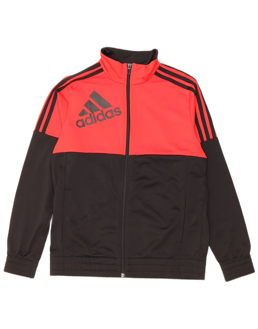 Giacca da ginnastica grafica ADIDAS per ragazzi 13-14 anni, color block nero