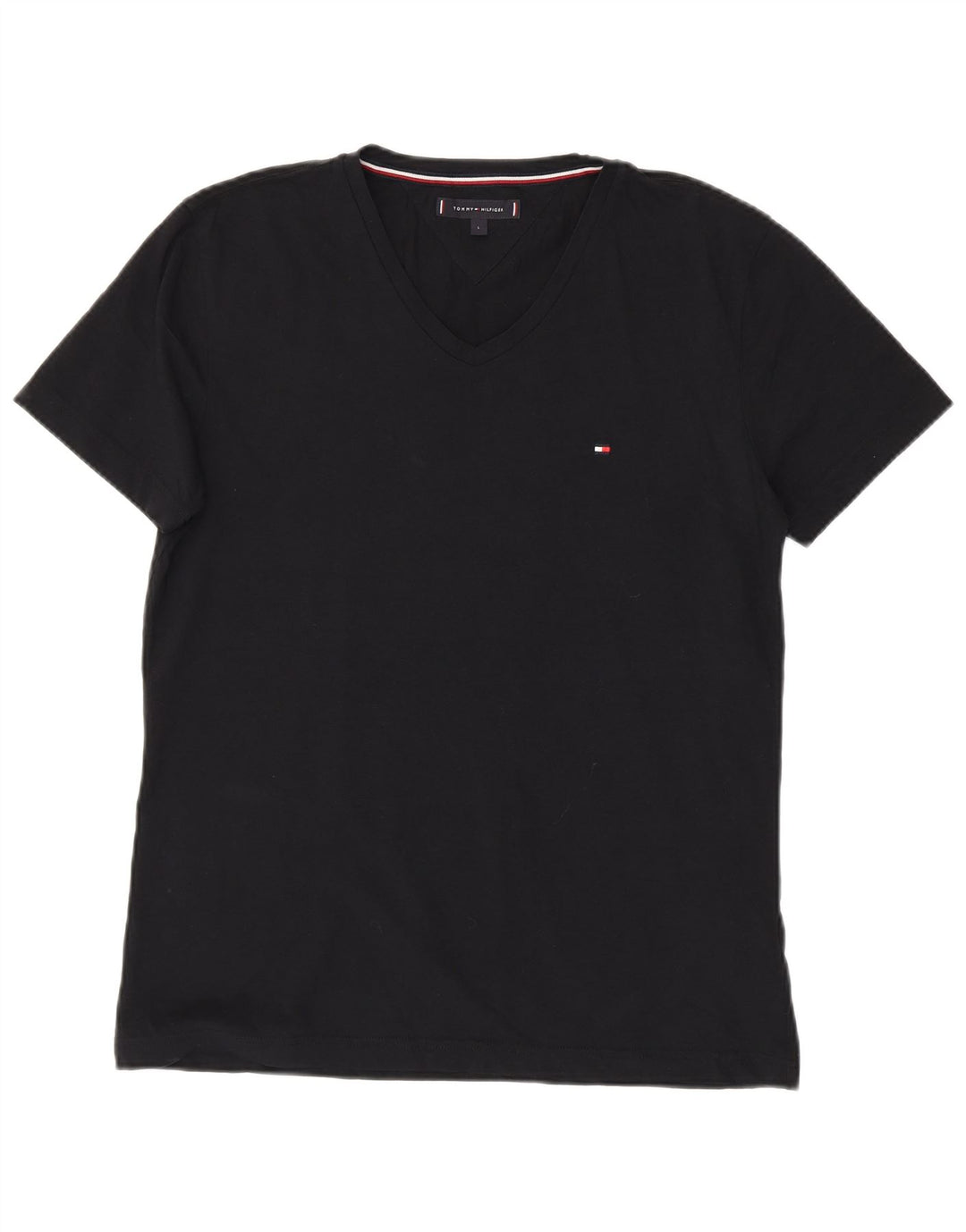 T-shirt da uomo Tommy Hilfiger Top grande in cotone nero