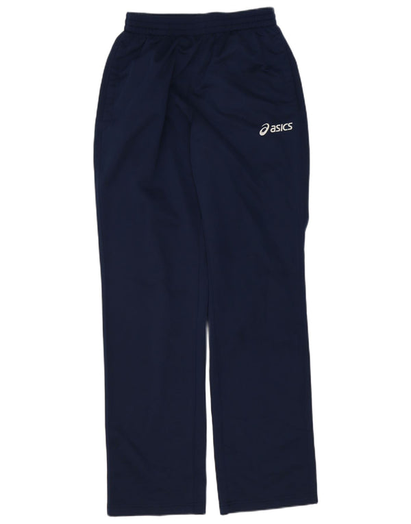 Pantaloni da tuta da uomo Asics medi in poliestere blu navy