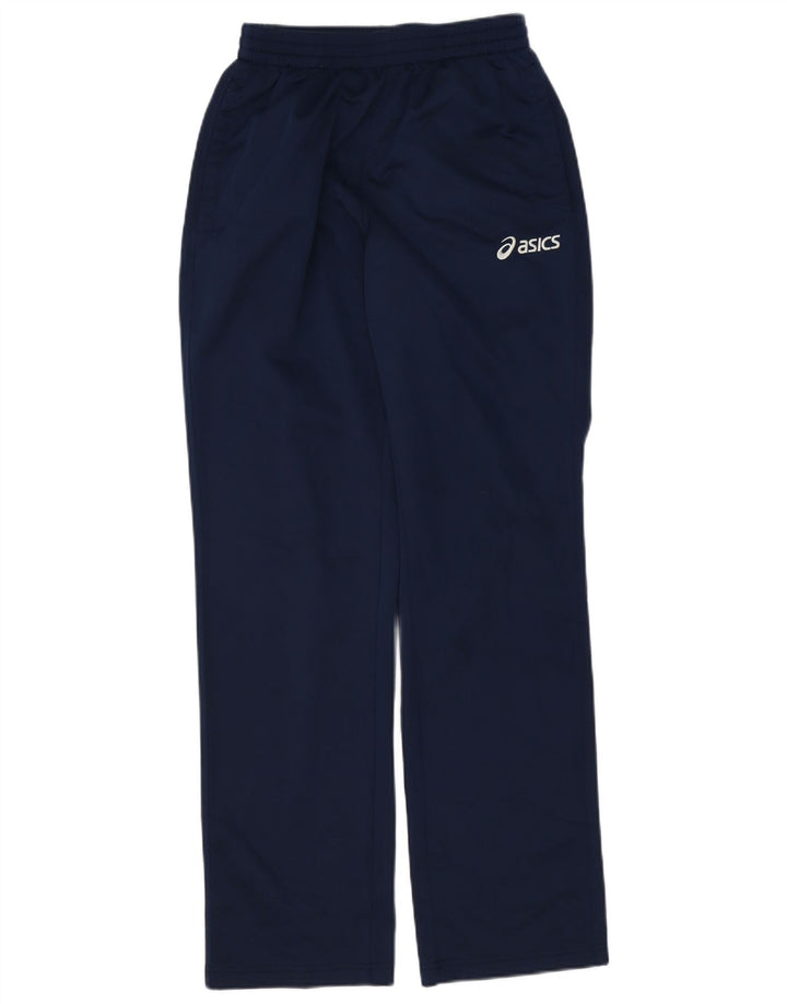 Pantaloni da tuta da uomo Asics medi in poliestere blu navy