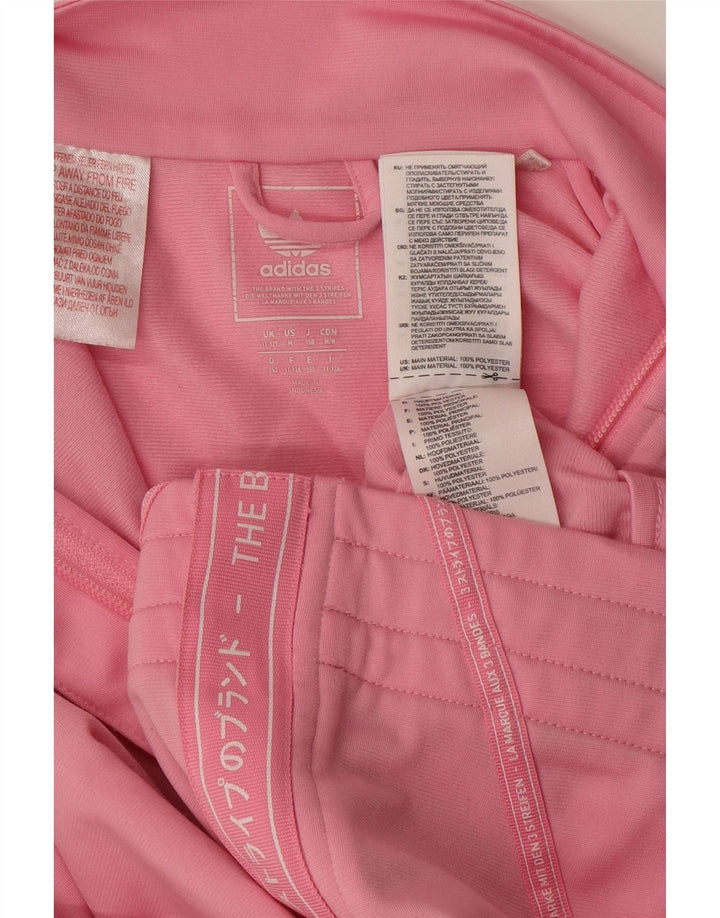 Giacca da ginnastica grafica per ragazze Adidas 11-12 anni in poliestere rosa