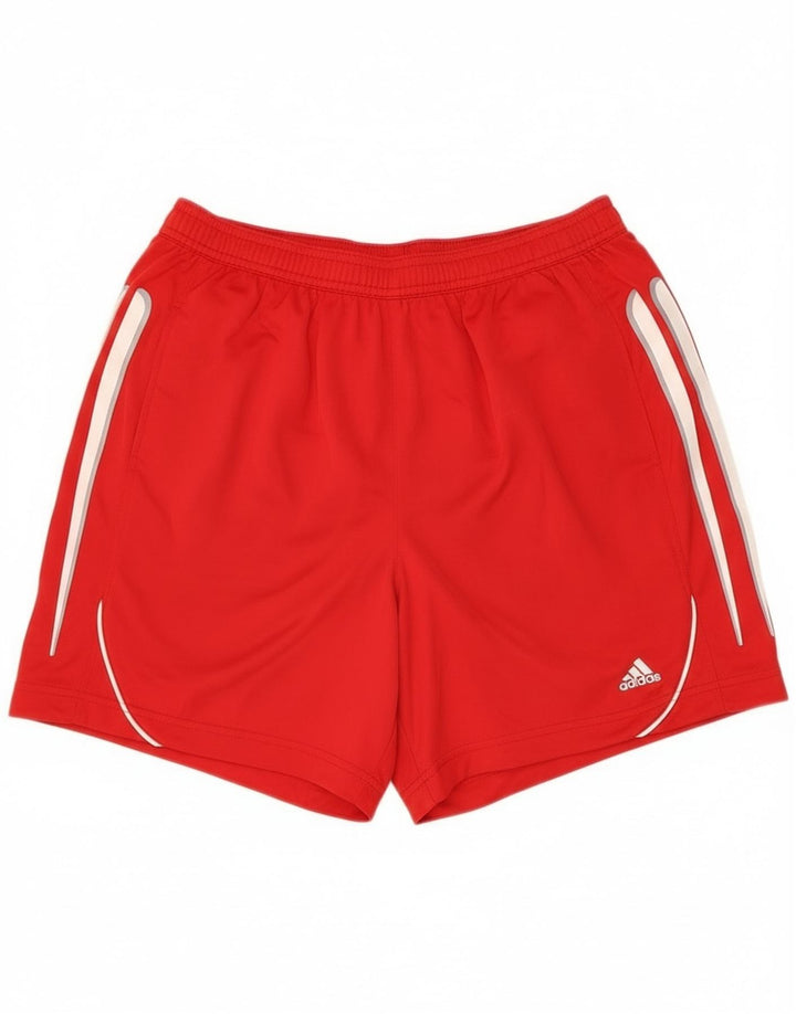 Pantaloncini sportivi Adidas da uomo in poliestere rosso medio
