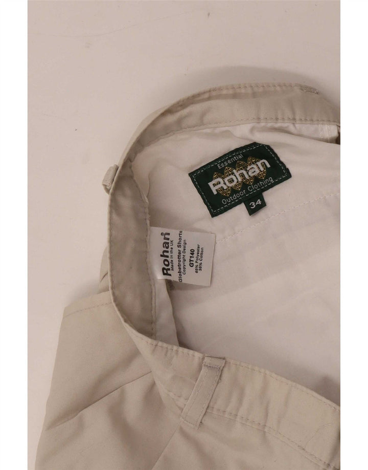 Pantaloncini chino con pegging da uomo Rohan W34 Large Beige Poliestere