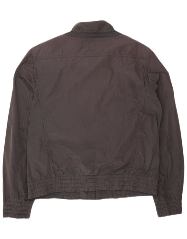 Giubbotto bomber Geox da uomo Respira UK 40 grande poliestere gessato grigio