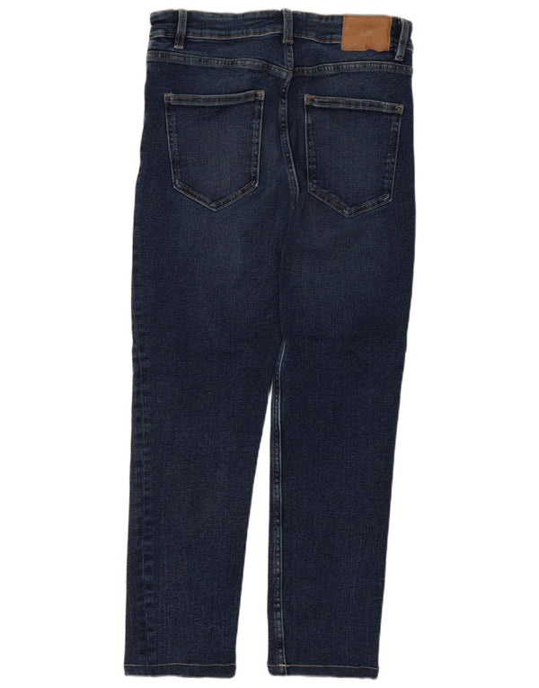 Jeans Capri skinny a vita alta da donna Zara EU 40 medio W30 L23 blu
