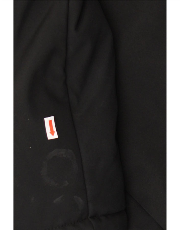 MICHAEL KORS Womens Hooded Padded Jacket UK 16 Large Black Colourblock