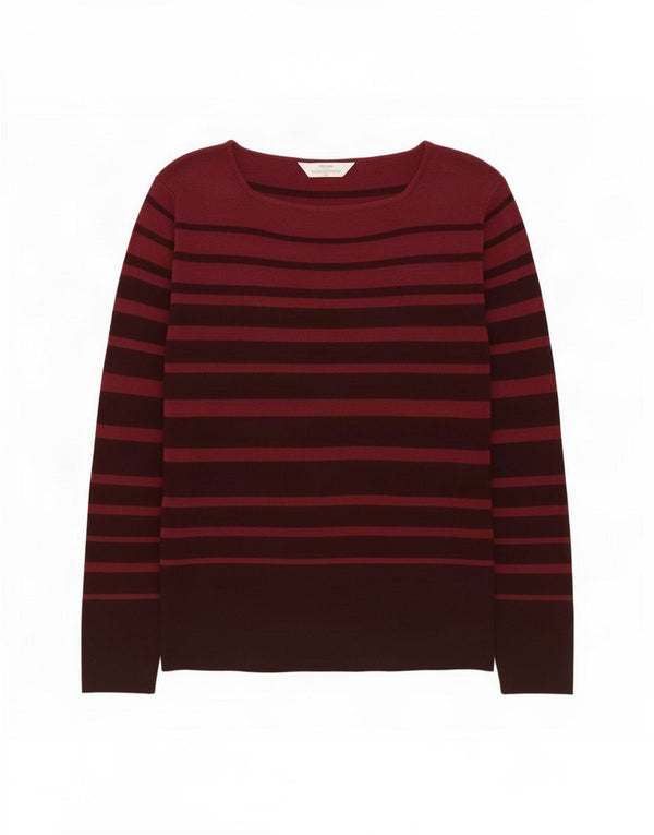 Maglione maglione con scollo a barca da donna Marks & Spencer UK 14 grande bordeaux