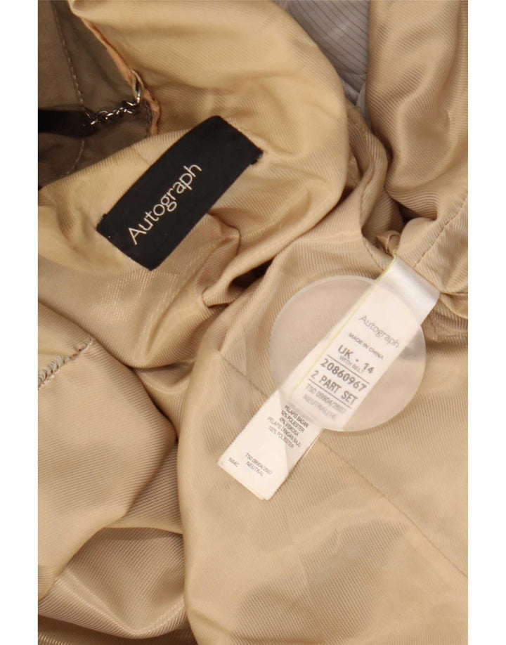 Trench autografato da donna Marks & Spencer UK 14 grande beige