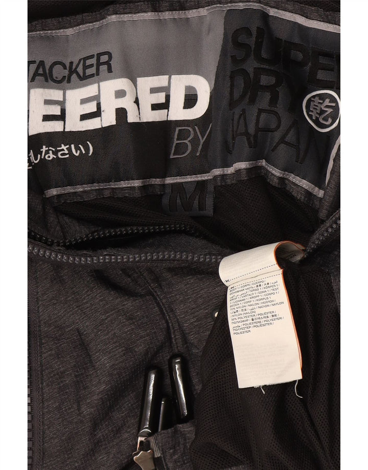 Giacca antipioggia da donna Superdry UK 14 nylon grigio medio