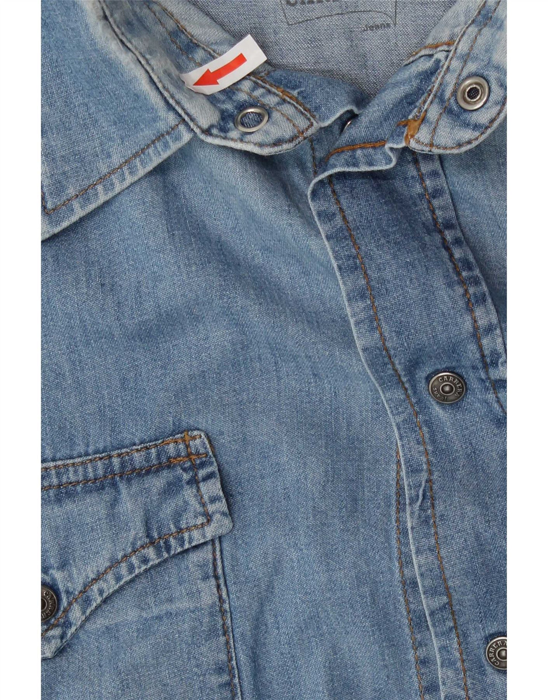 Camicia di jeans da uomo Carrera grande in cotone blu