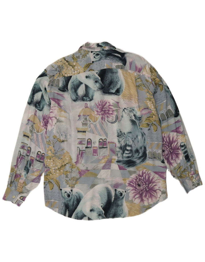 Camicia vintage da uomo patchwork medio multicolore
