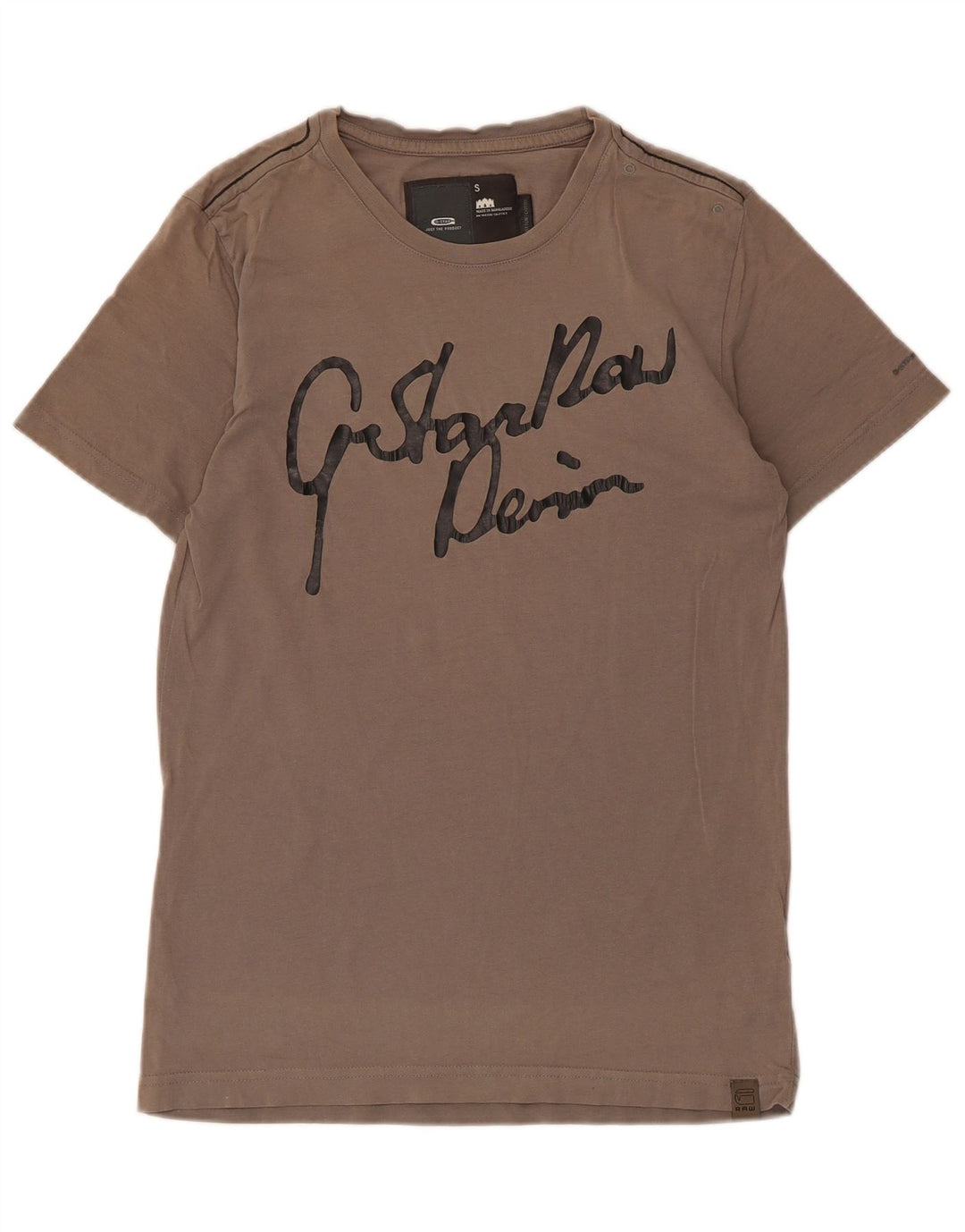 T-shirt grafica da uomo G-Star Top piccola in cotone marrone