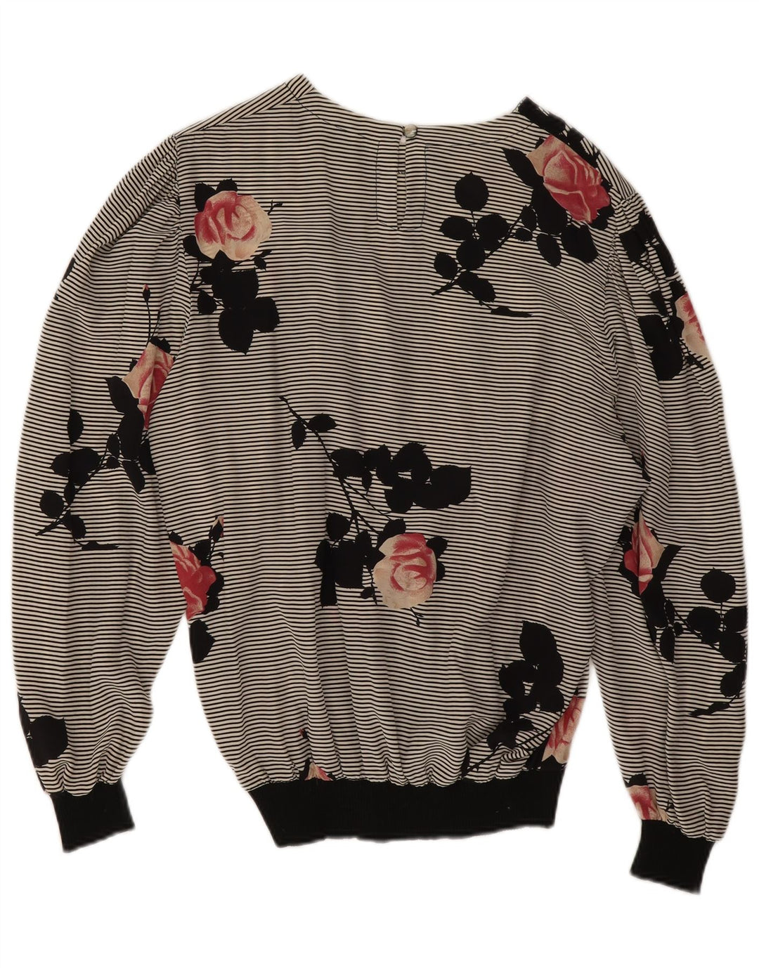 Camicetta a maniche lunghe da donna Biffi UK 16 Grande seta floreale grigia