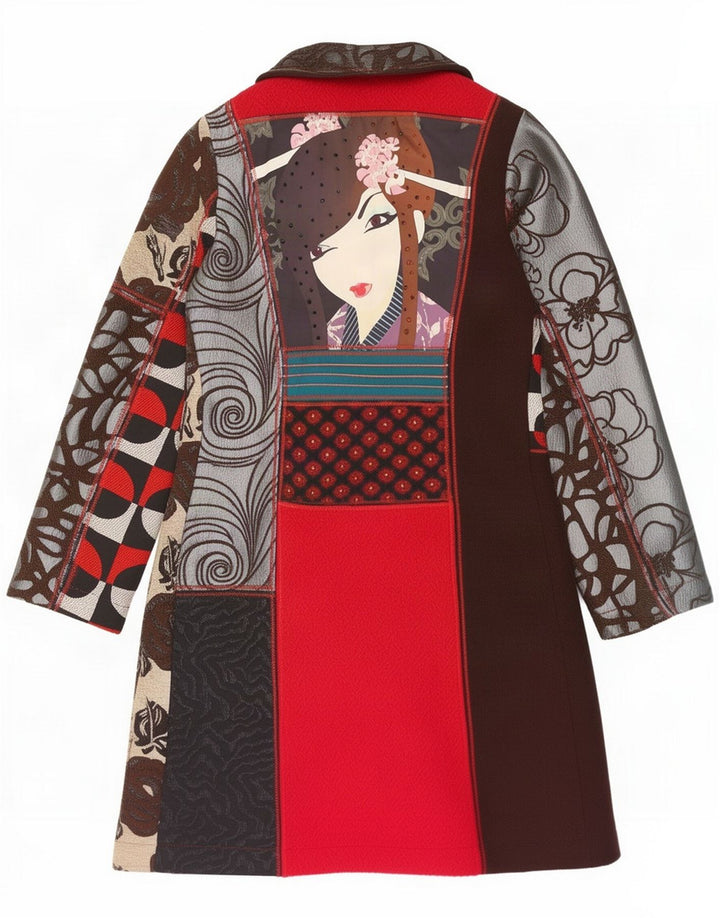 Desigual Cappotto grafico da donna EU 40 Medio multicolore floreale