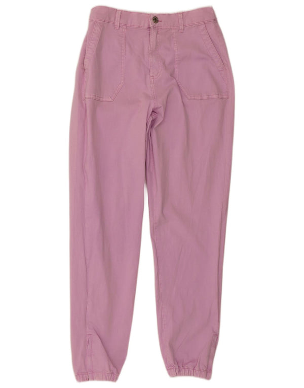 Pantaloni chino da jogging da donna Marks & Spencer UK 10 piccoli W28 L28 Rosa