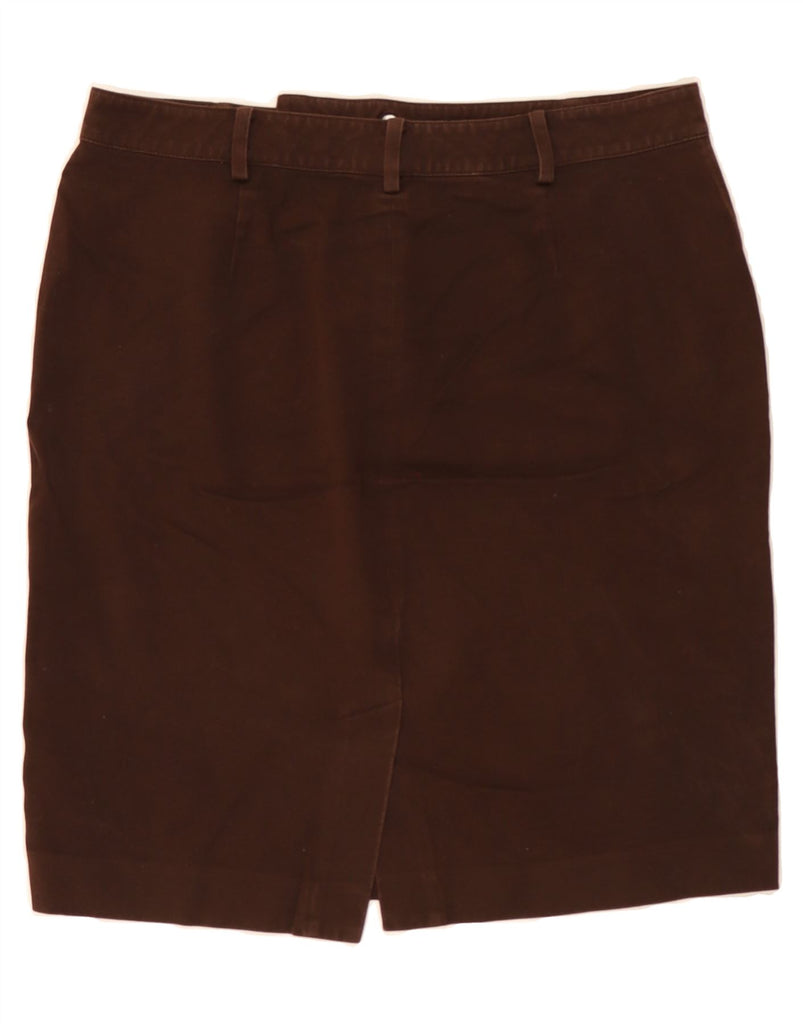 RALPH LAUREN Womens Straight Skirt US 8 Medium W32  Brown Cotton Vintage Ralph Lauren and Second-Hand Ralph Lauren from Messina Hembry 