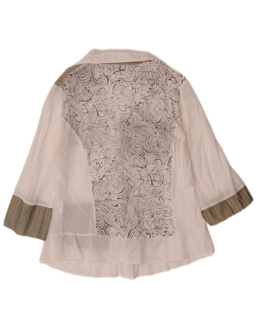 Camicia Borgofiori Donna Manica 3/4 Camicetta IT 48 XL Patchwork Bianco