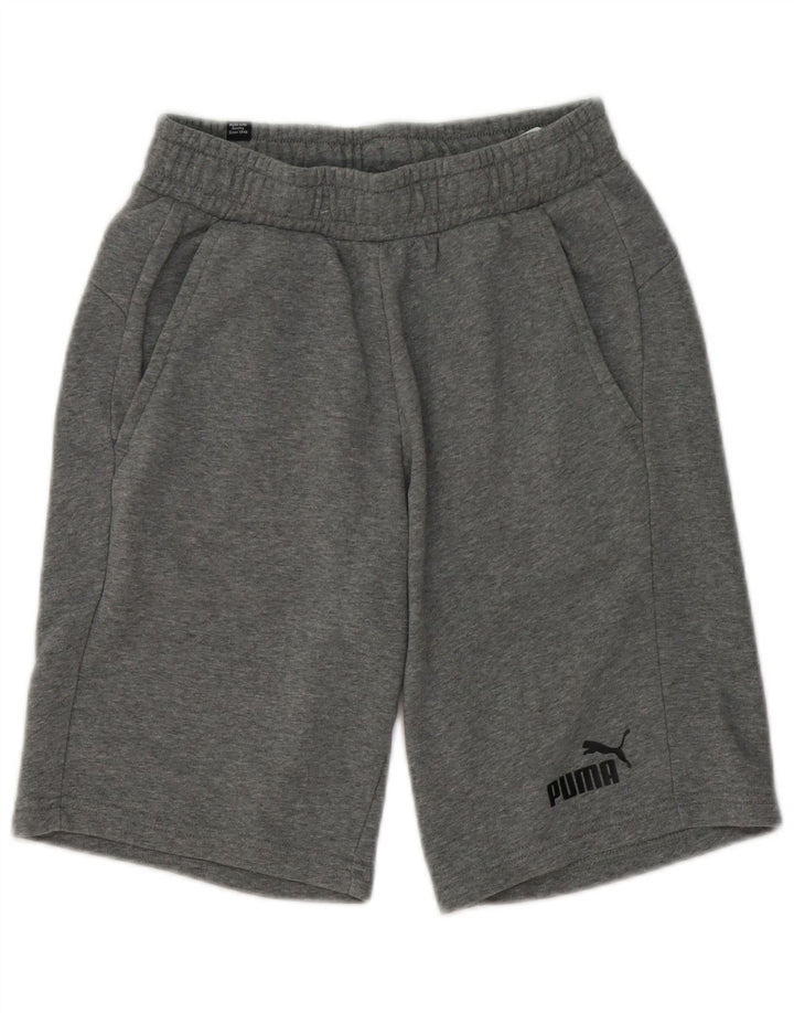 PUMA Mens Sport Shorts Small  Grey Flecked Cotton