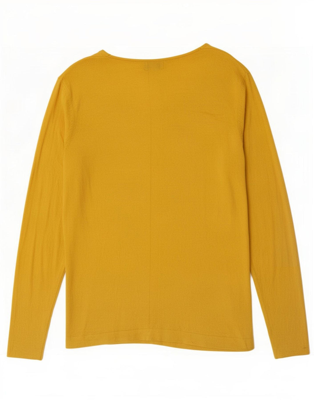 Jigsaw Top da donna a maniche lunghe UK 16 Large Giallo Poliammide