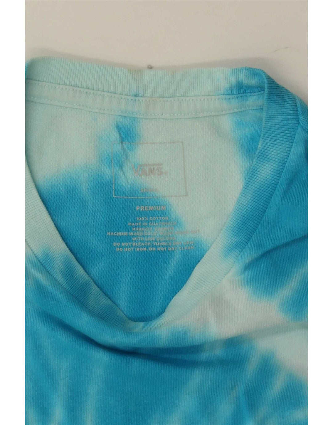 T-shirt da uomo Vans Top Small blu in cotone tie dye