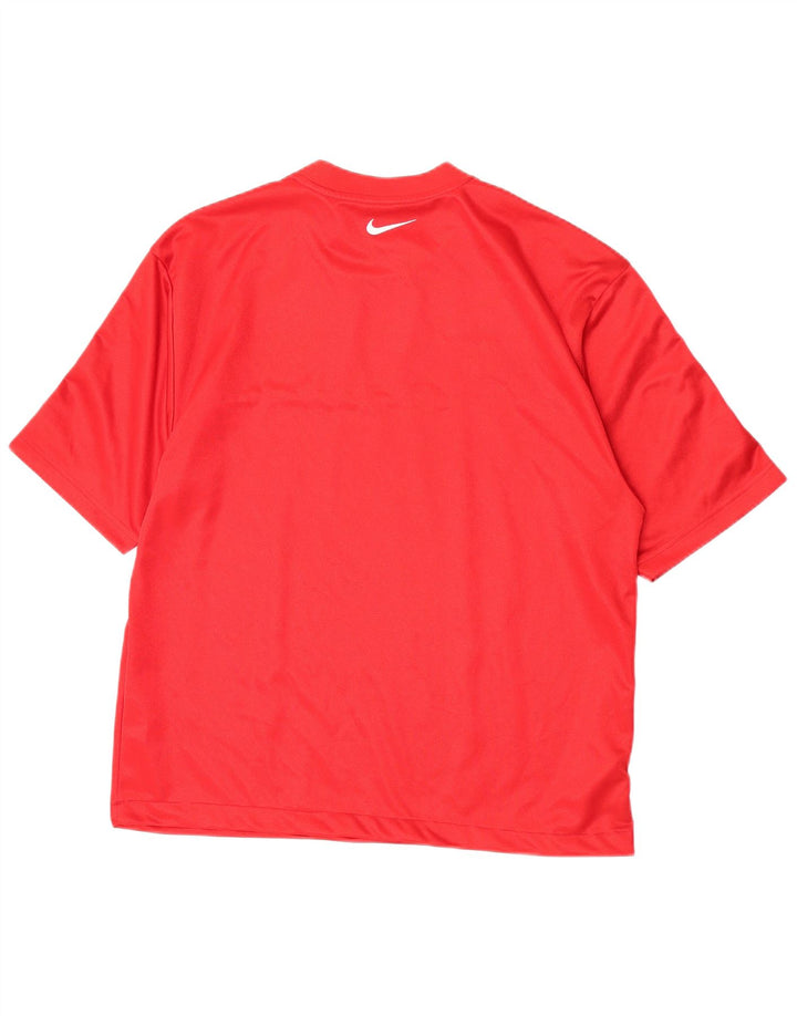 T-shirt da uomo Nike Top UK 45/47 XL Poliestere color block rosso