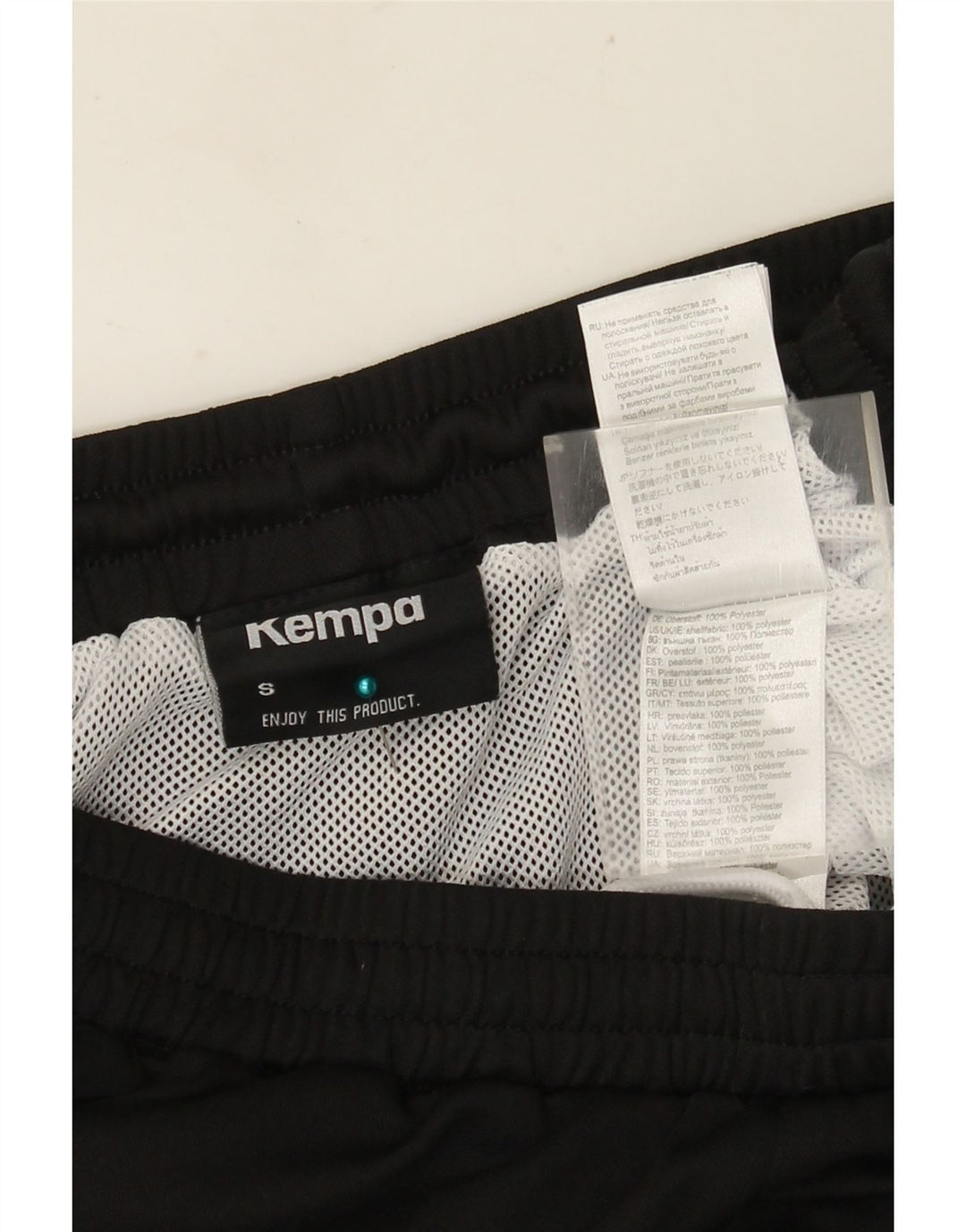 Pantaloncini da bagno vintage da uomo piccoli in poliestere nero