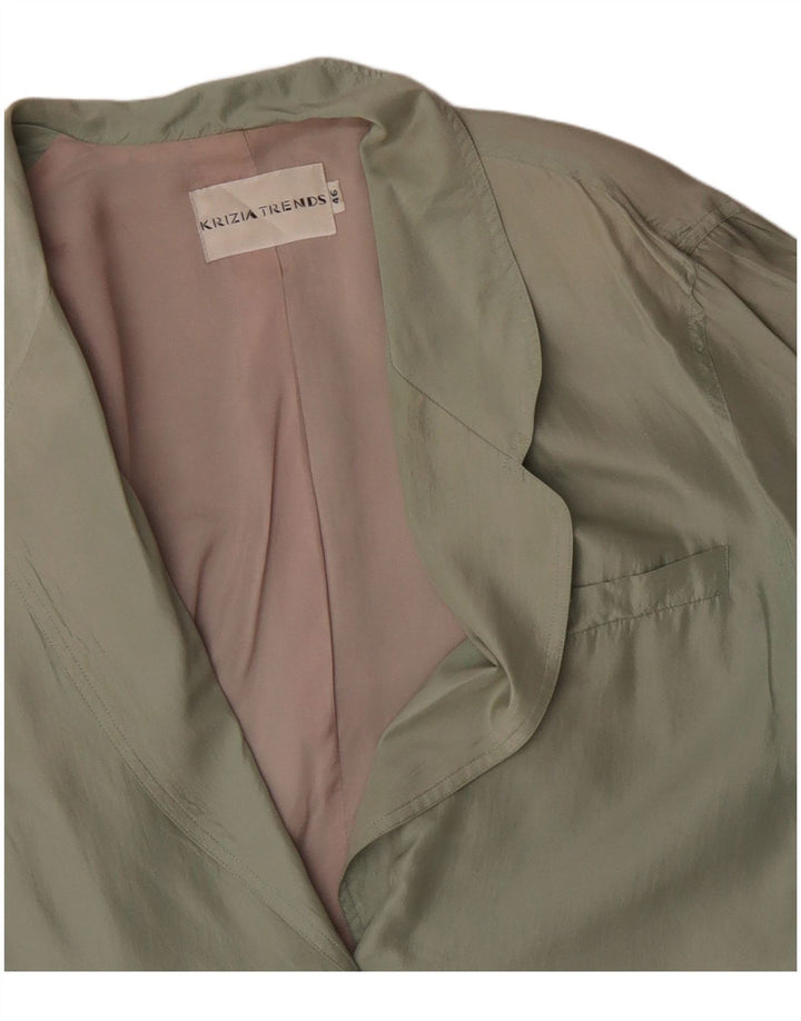 Giacca Blazer a 2 Bottoni da Donna KRIZIA IT 46 Large Verde
