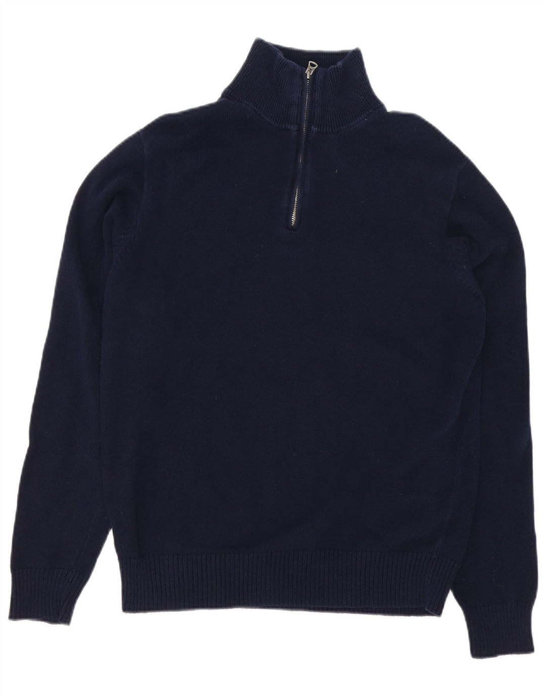 J. Crew Maglione da uomo con zip e collo in cotone medio blu navy