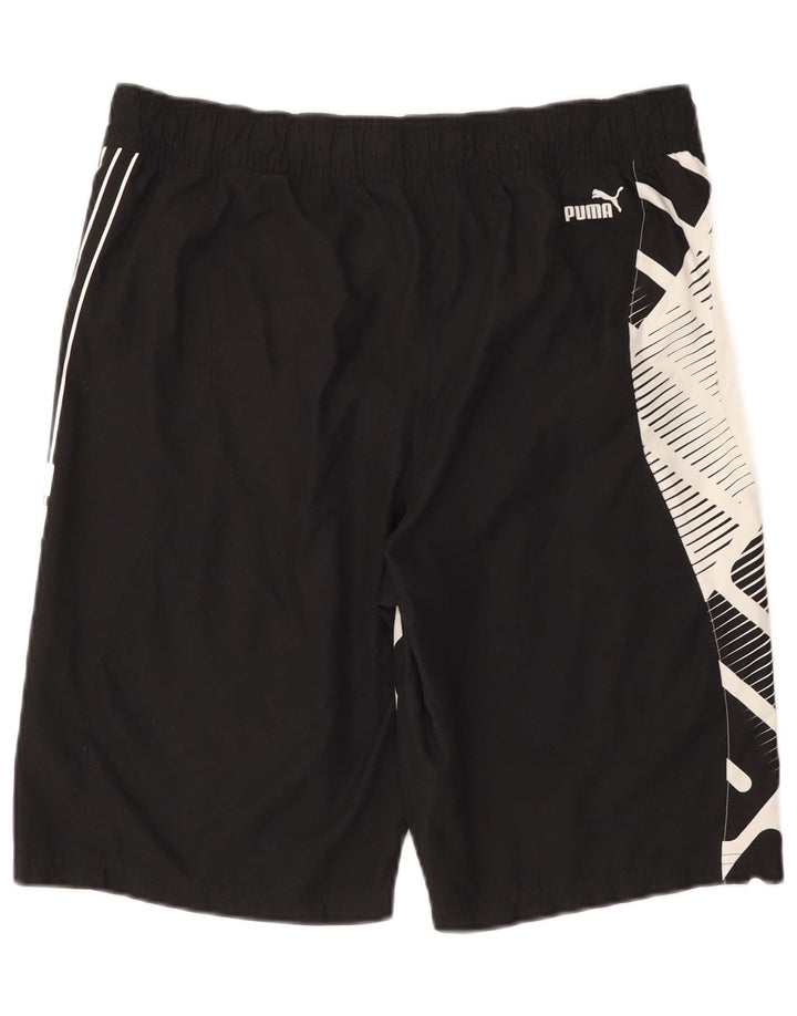 Pantaloncini da bagno grafici da uomo Puma Medium Black Colourblock in poliestere
