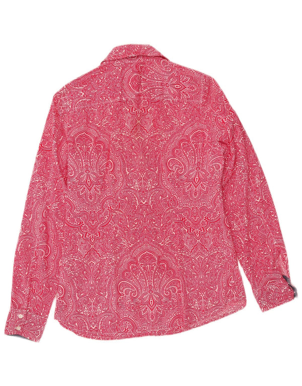 Camicia da donna Tommy Hilfiger Classic Fit UK 10 Small Pink Paisley Cotton