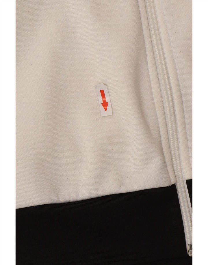 Giacca superiore della tuta da uomo Nike, poliestere color block bianco medio