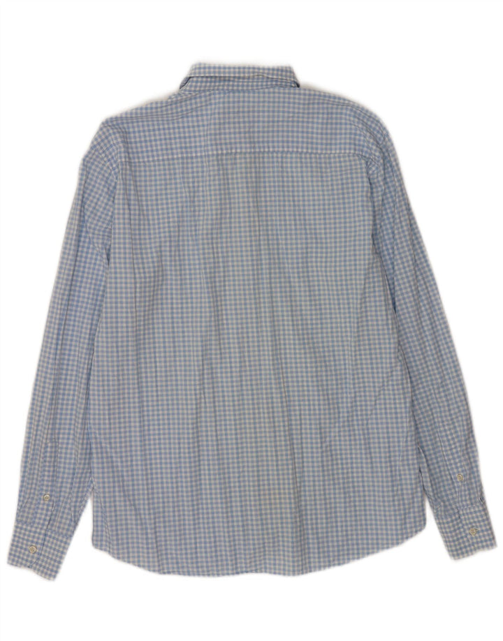 Camicia casual da uomo Massimo Dutti XL in cotone a quadretti blu