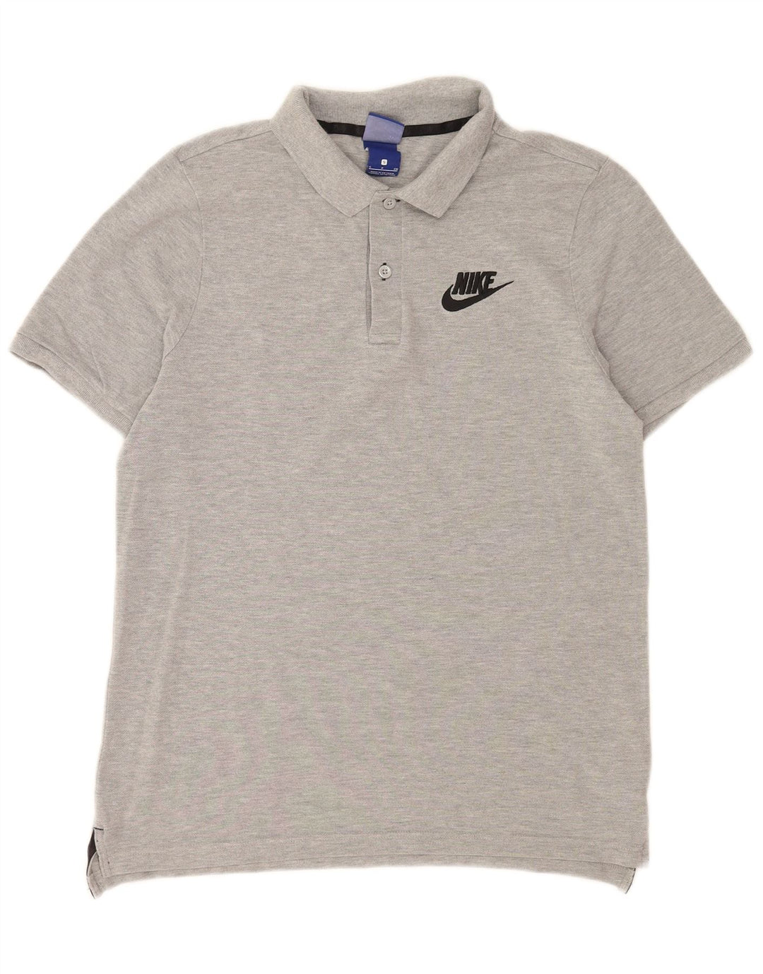 Polo Nike da uomo piccola in cotone grigio