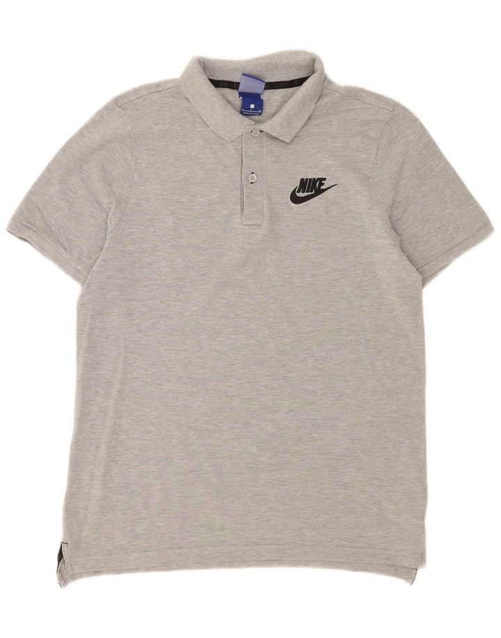 Polo Nike da uomo piccola in cotone grigio