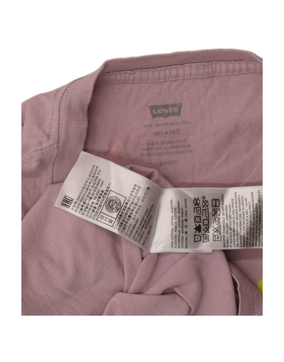 LEVI'S Mens Relaxed Graphic T-Shirt Top Small Purple Cotton