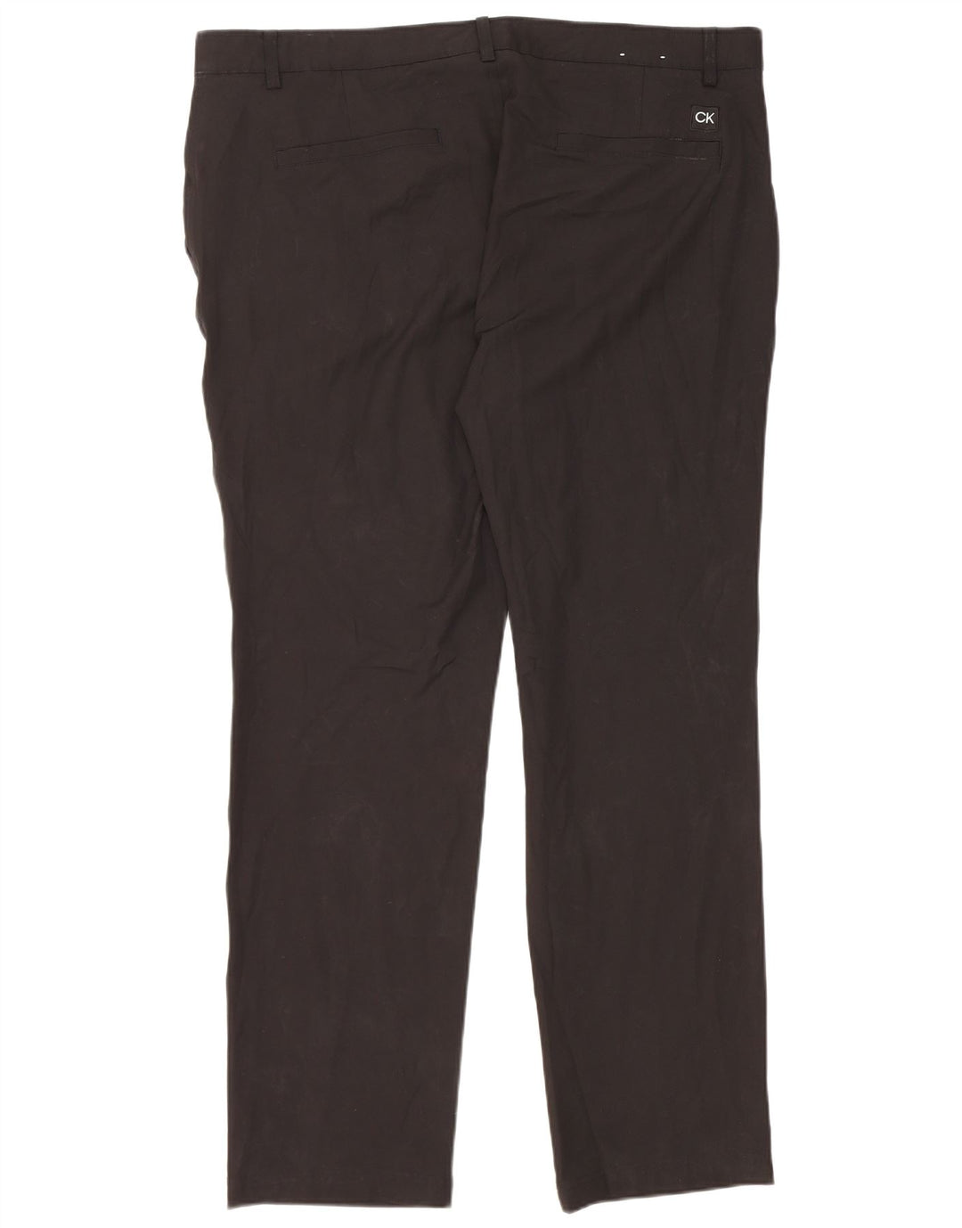 Pantaloni chino dritti da uomo Calvin Klein W42 L33 poliestere nero