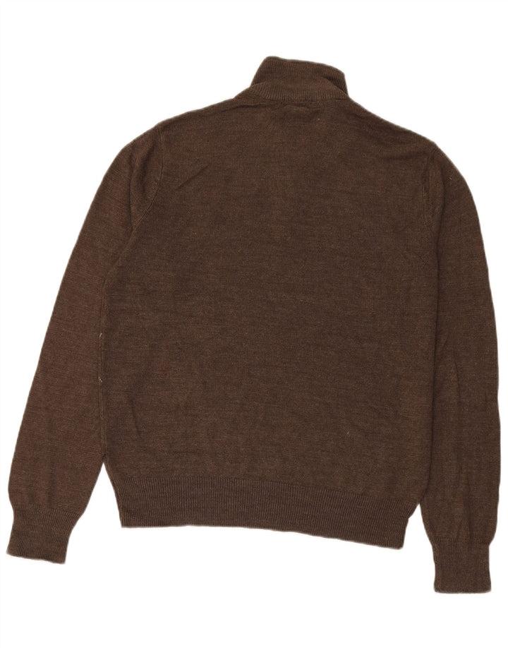 Maglione da uomo con zip e collo Dockers piccolo marrone a rombi/acrilico diamante