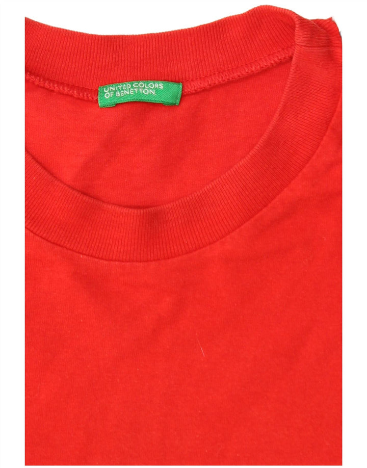 T-shirt grafica da uomo BENETTON Top rosso medio