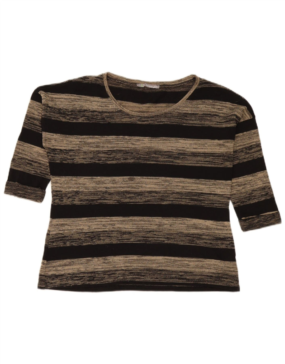 Top oversize da donna Marks & Spencer manica 3/4 UK 10 piccolo grigio a righe